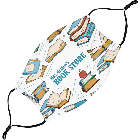 Custom Sublimation Printed Face Mask with Filter Pocket Adjustable Ear loop and Nose Bridg