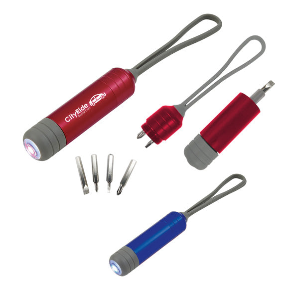 Aluminum LED Flashlight/Screwdriver Set