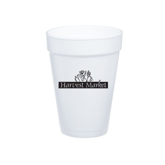 White Styrofoam Custom Promotional Cup 12 ounce