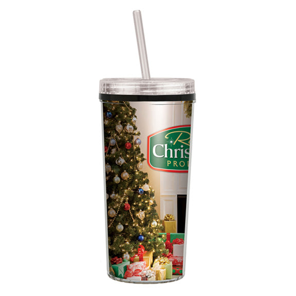 16 OZ Niagara Insulated Tumbler W/ Full color Insert and Straw Lid