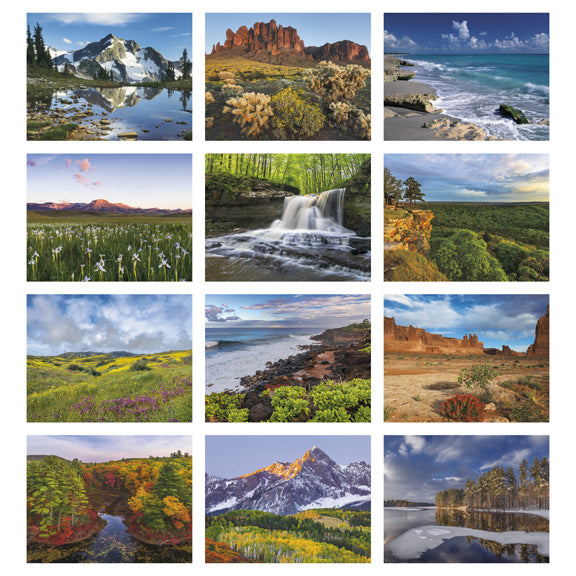 Deluxe American Splendor 16 Month Wall Calendar