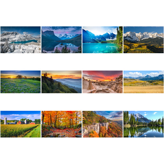 Landscapes of America Spiral 13 Month Calendar