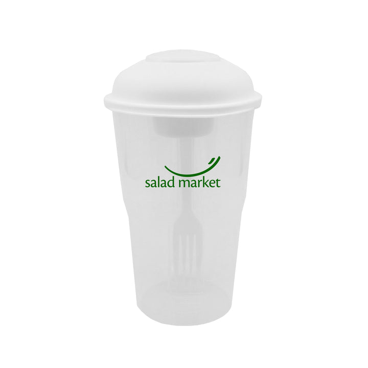 Salad Shaker Container With Fork And Dressing Container