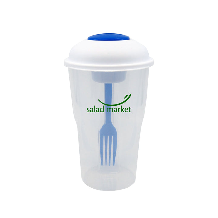 Salad Shaker Container With Fork And Dressing Container