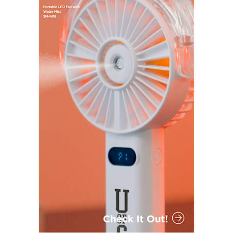 Rechargeable Portable LED Fan with Water Mist