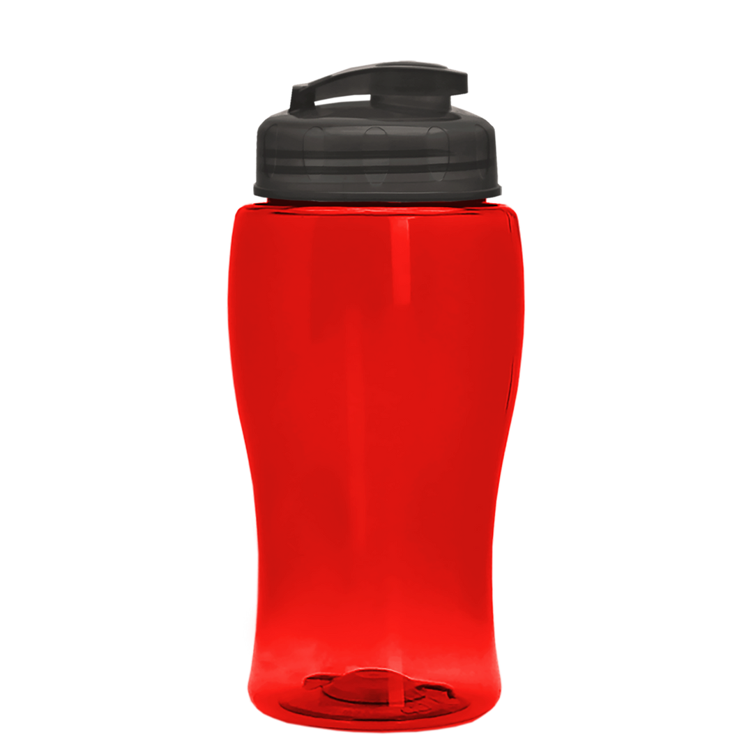 Poly-Pure Jr. - 18 oz. Transparent Bottle with USA Flip