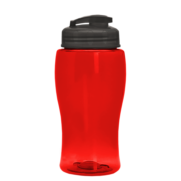 Poly-Pure Jr. - 18 oz. Transparent Bottle with USA Flip