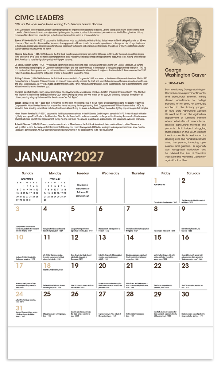 Triumph® Calendars African-American Heritage Barack Obama Calendar