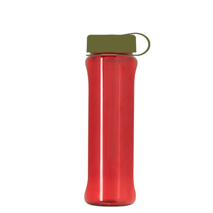 Boss Embossed RPET Bottle with Tethered Lid - 26 oz.