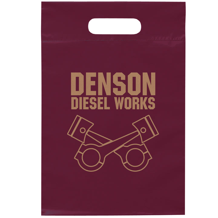 Die Cut Handle Bag - 9 1/2W x 14H - Flexo Ink Print