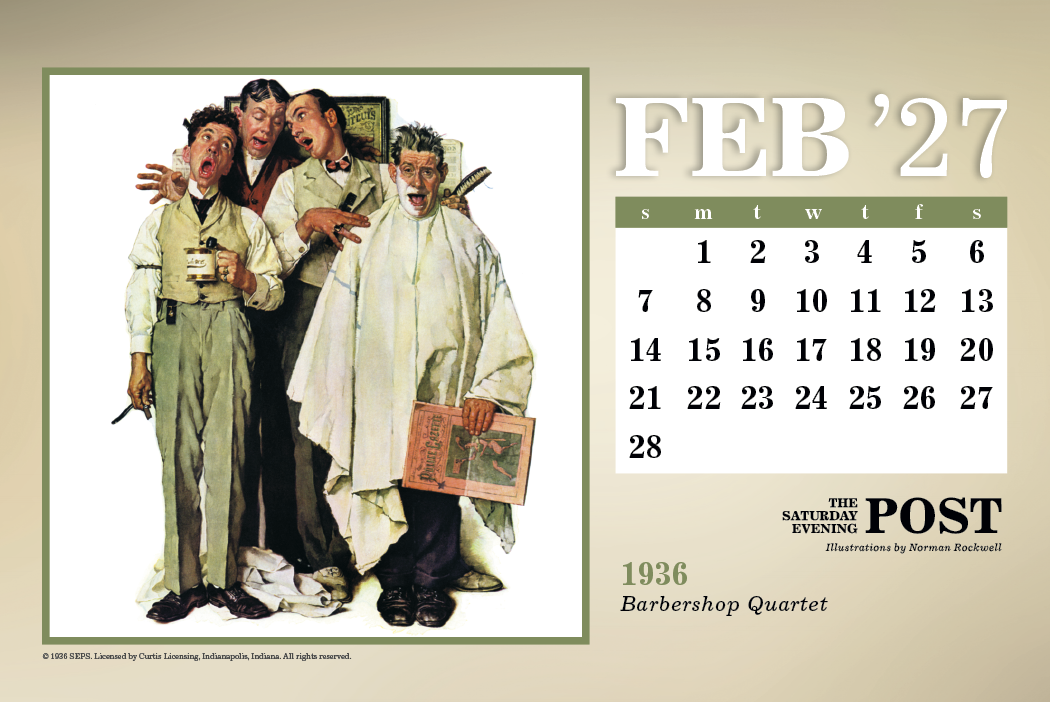 Triumph® Calendars The Saturday Evening Post Large Desk Calendar
