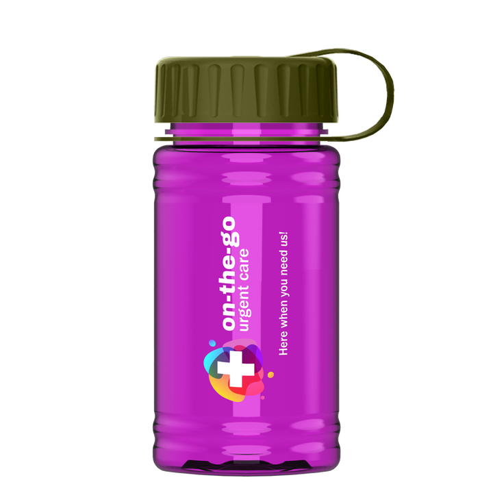 Mini RPET Bottle with Tethered Lid - 16 oz.