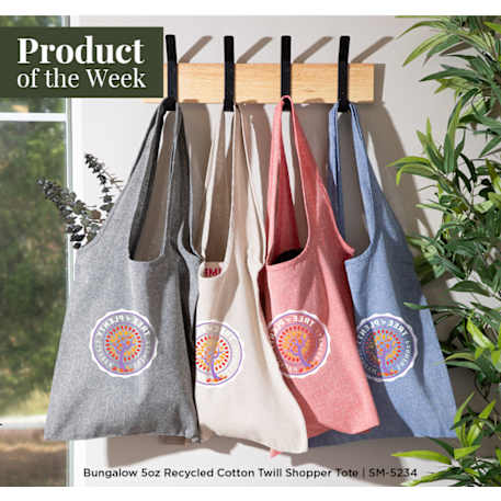Bungalow 5oz Recycled Cotton Twill Shopper Tote