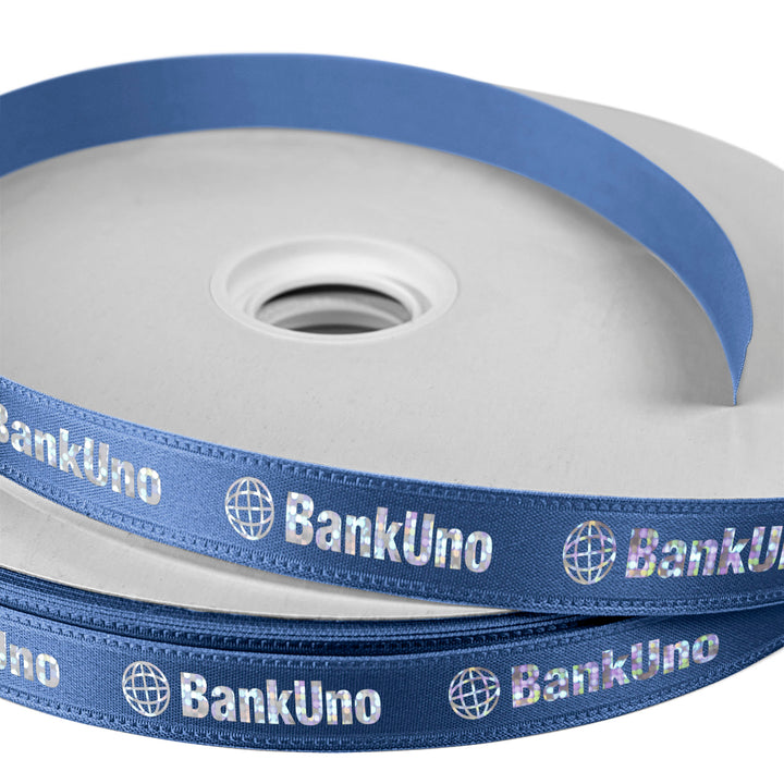 5/8" Badge Satin Ribbon - 100yd Roll - Foil Print