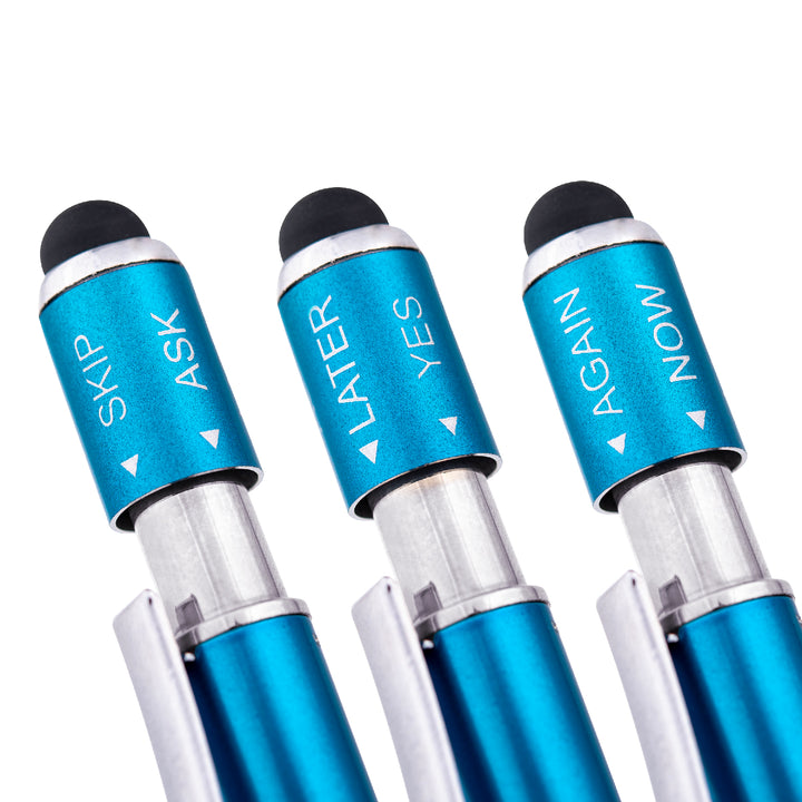 Recycled Aluminum Spin Game Top Pen With Stylus