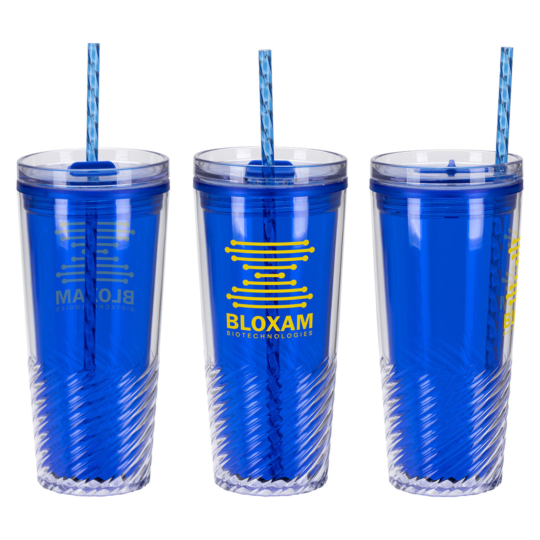 Clio 20 oz  2-in-1 Recycled Acrylic Straw Tumbler