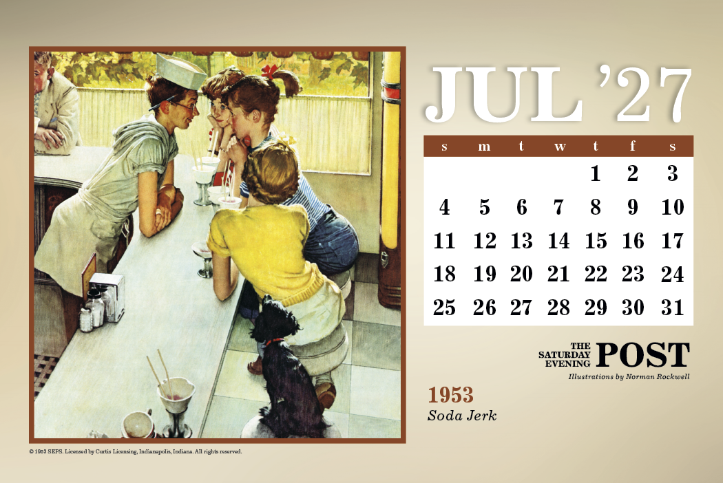 Triumph® Calendars The Saturday Evening Post Large Desk Calendar