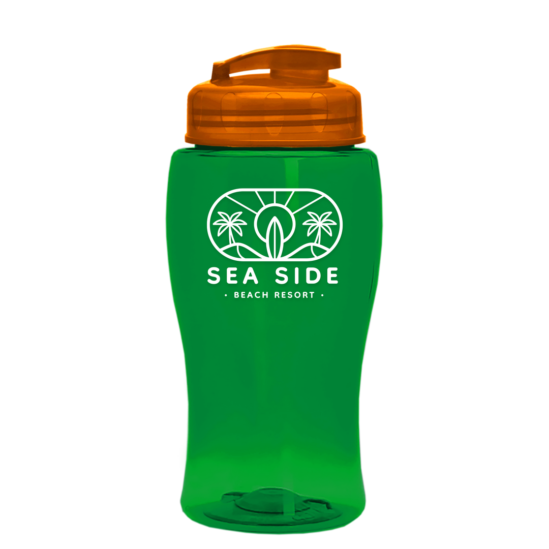 Poly-Pure Jr. - 18 oz. Transparent Bottle with USA Flip