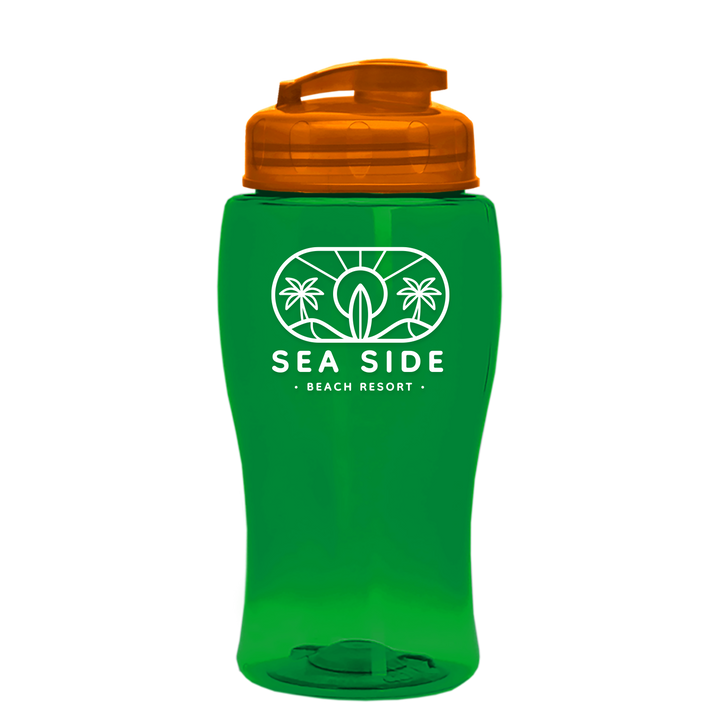 Poly-Pure Jr. - 18 oz. Transparent Bottle with USA Flip