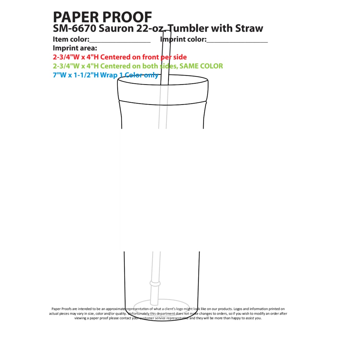 Sauron 22oz Tumbler with Straw