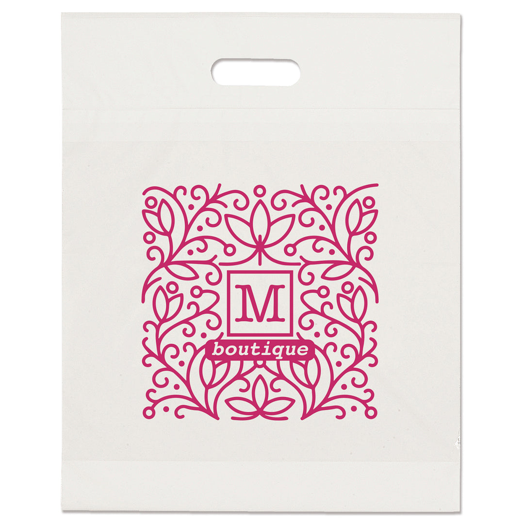 Eco Die Cut Handle Bag - 15W x 19H x 3 - Flexo Ink Print