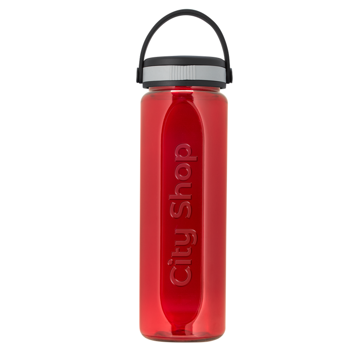 Boss Embossed RPET Bottle with Grip Lid - 26 oz.