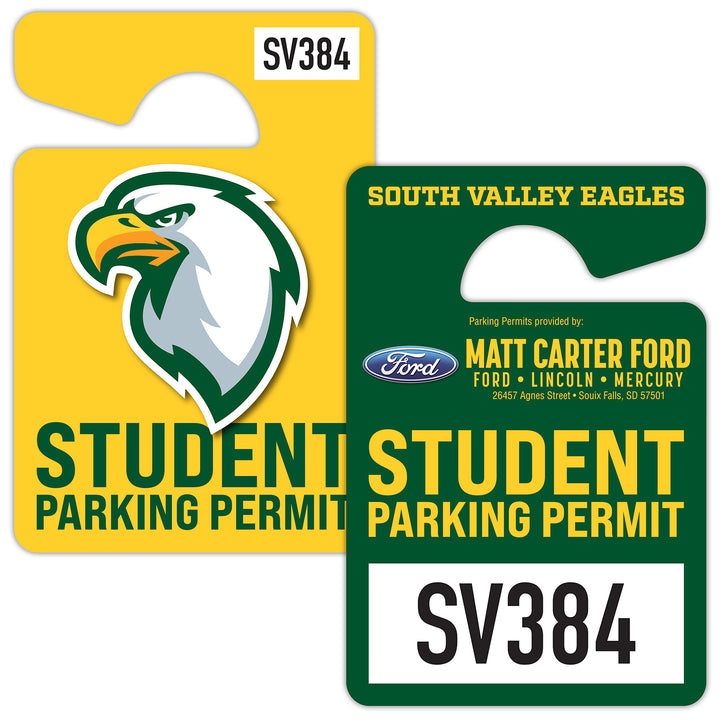 Plastic Hang Tag / Parking Permit- 3x4.5 - UV Coated (1S)