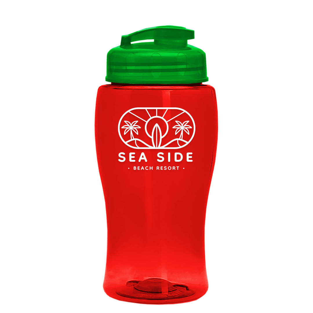 Poly-Pure Jr. - 18 oz. Transparent Bottle with USA Flip