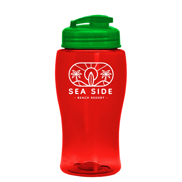 Poly-Pure Jr. - 18 oz. Transparent Bottle with USA Flip
