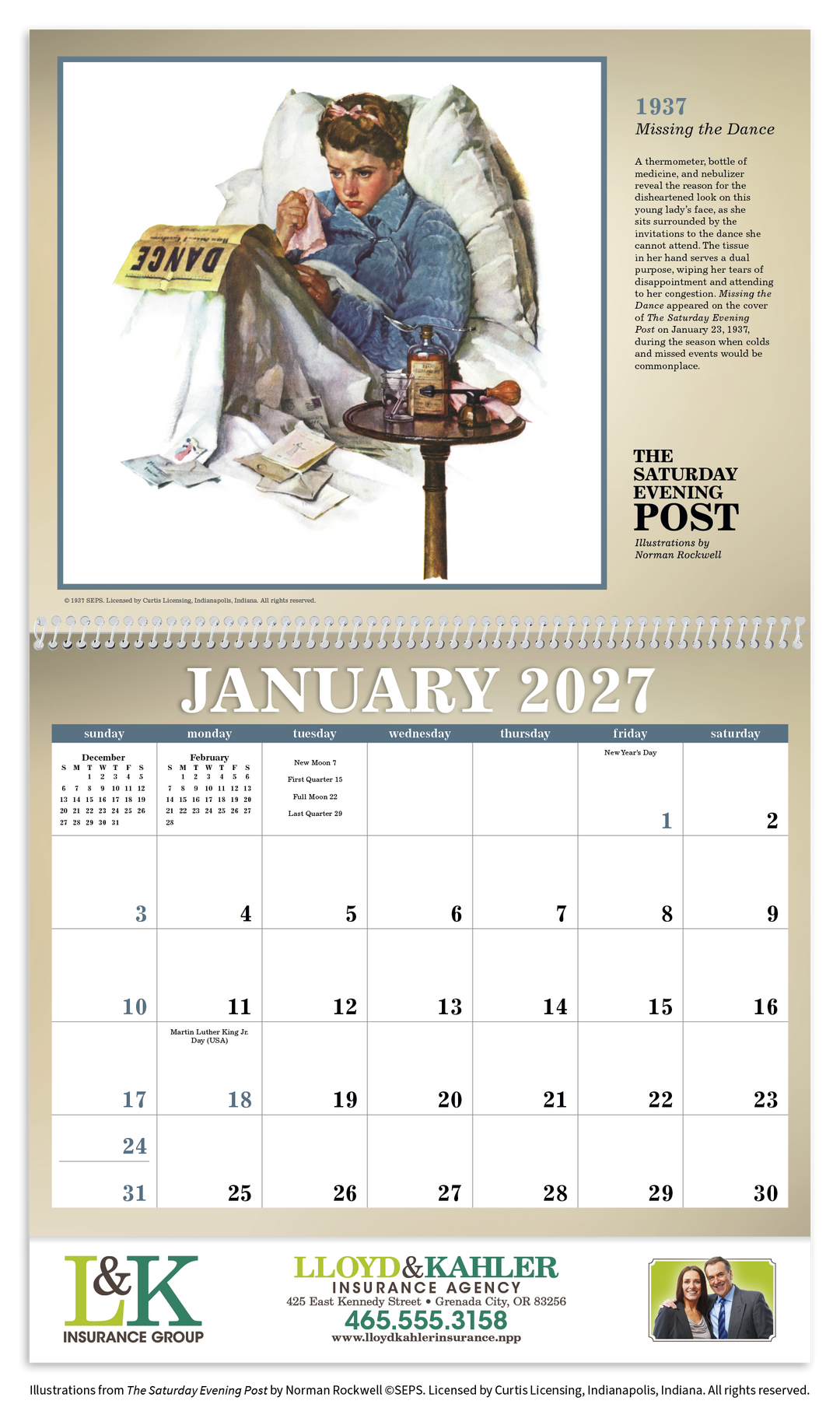 Triumph® Calendars The Saturday Evening Post Illustrations by Norman Rockwell Calendar