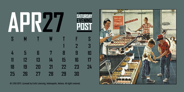 Triumph® Calendars  The Saturday Evening Post Desk Calendar