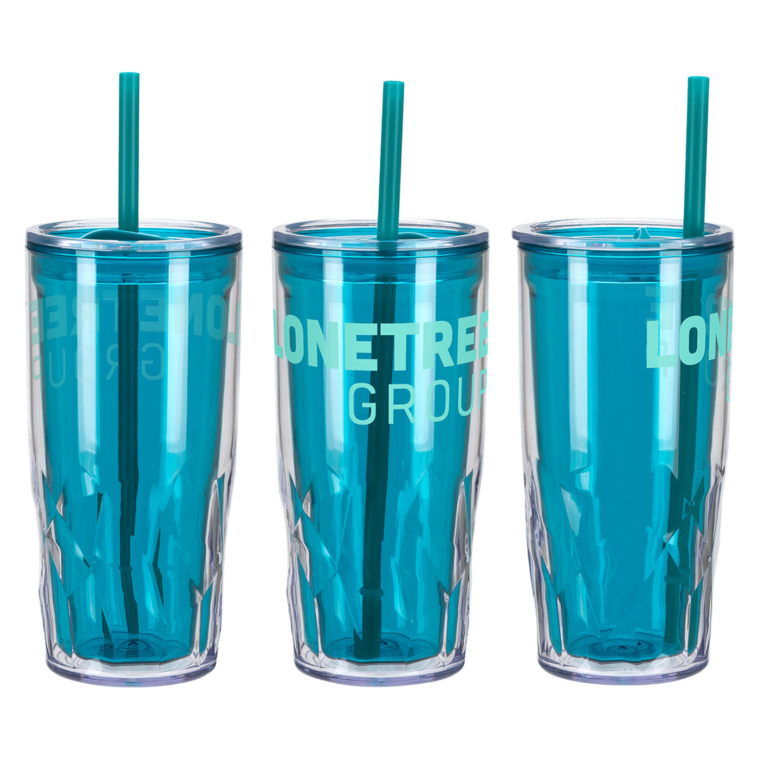 Luster 16 oz 2-in-1 Recycled Acrylic Straw Tumbler