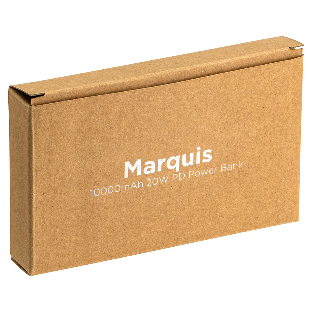 Marquis 10000mAh 20W PD Power Bank with Built-In Cables