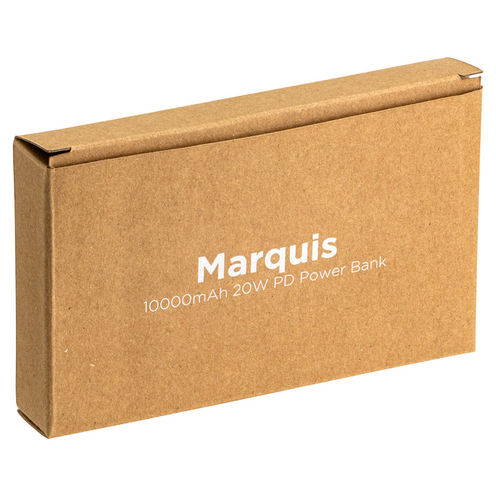 Marquis 10000mAh 20W PD Power Bank with Built-In Cables
