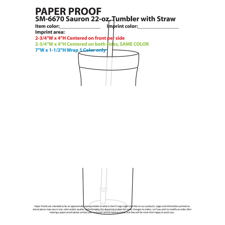 Sauron 22oz Tumbler with Straw