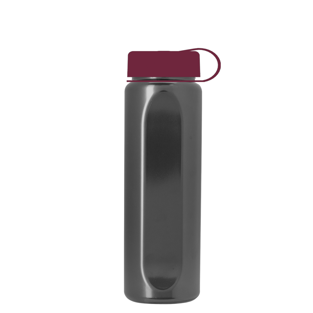 Boss Embossed RPET Bottle with Tethered Lid - 26 oz.