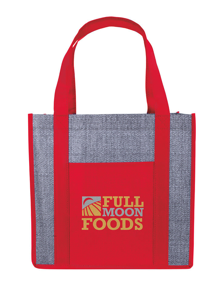 Good Value™ Laminated Heathered Non-Woven Grocery Tote
