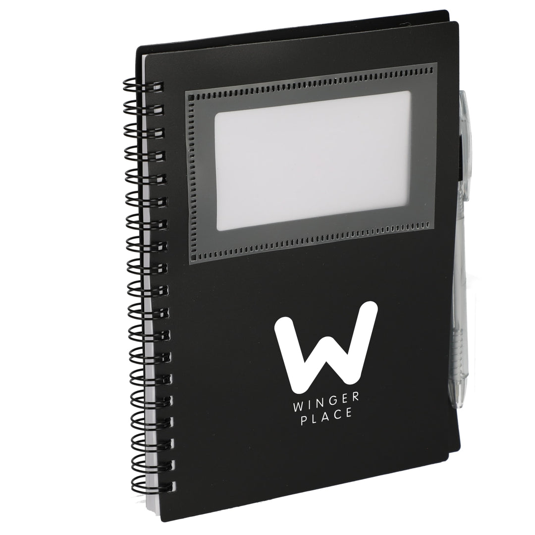 FSC® Recycled 5" x 7" Star Spiral Notebook with Pe