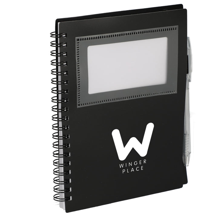 FSC® Recycled 5" x 7" Star Spiral Notebook with Pe
