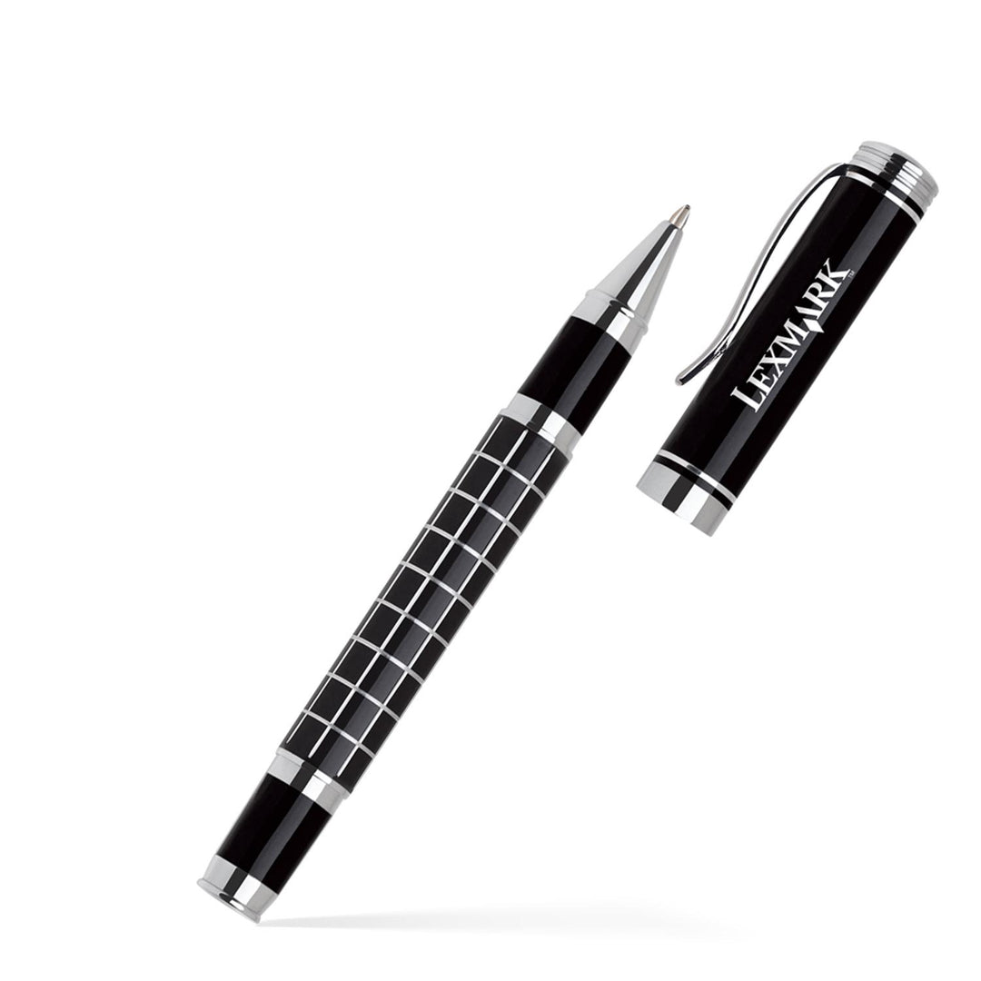 Grid Barrel Rollerball Metal Pen