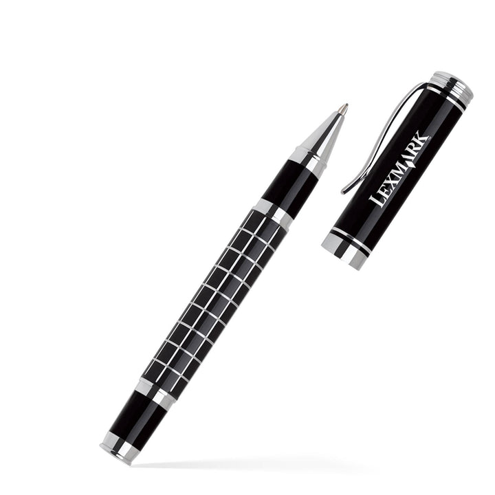 Grid Barrel Rollerball Metal Pen