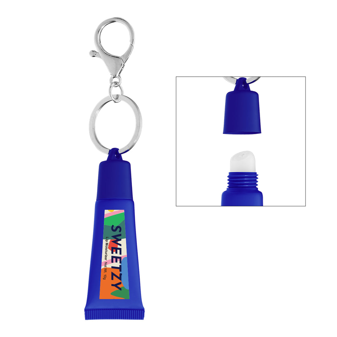 Squeeze Tube Lip Moisturizer with Key Ring
