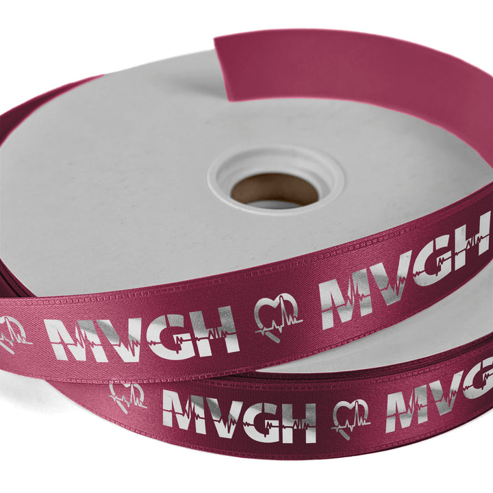 1" Badge Satin Ribbon - 100yd Roll - Foil Print