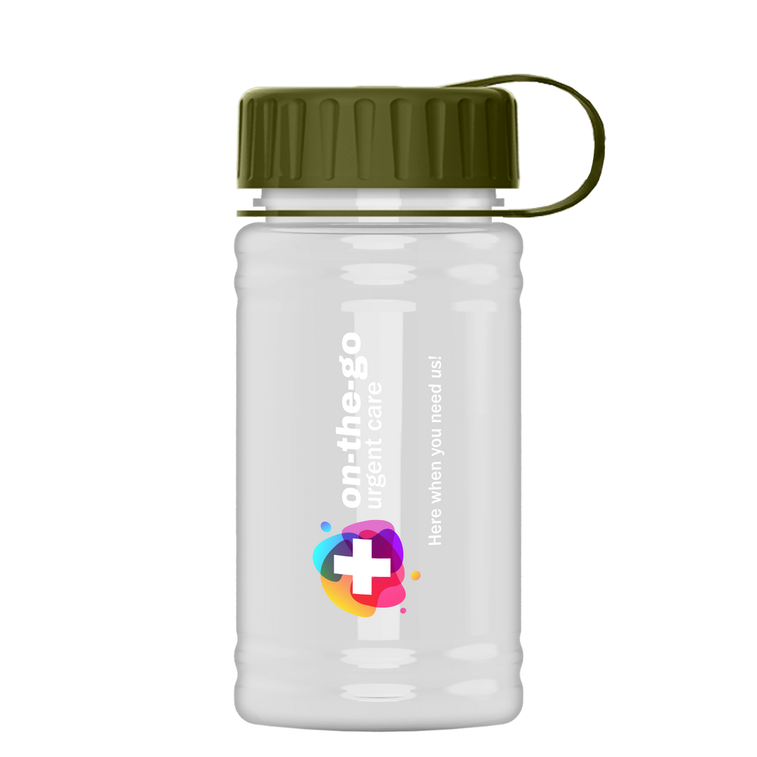 Mini RPET Bottle with Tethered Lid - 16 oz.