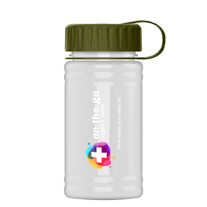 Mini RPET Bottle with Tethered Lid - 16 oz.
