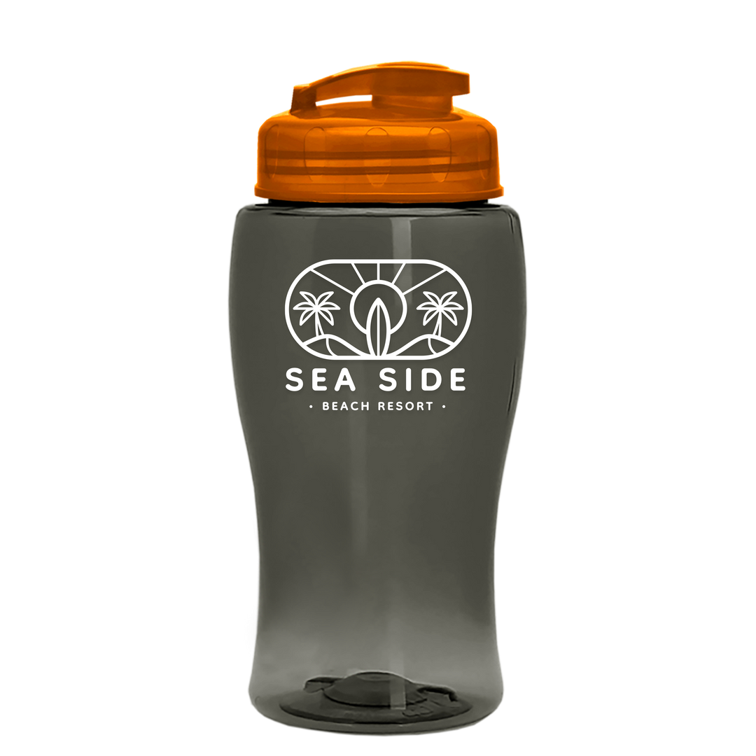Poly-Pure Jr. - 18 oz. Transparent Bottle with USA Flip
