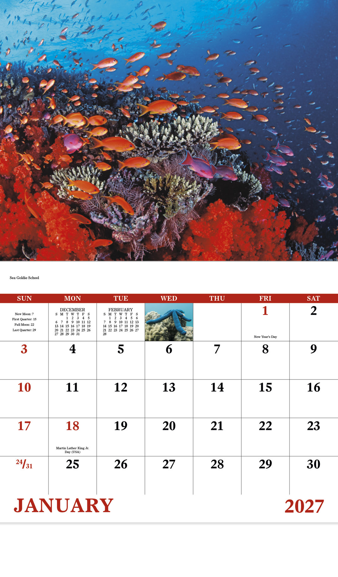 Good Value™ Ocean Glory - Stapled Calendar