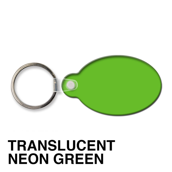 Oval w/Tab Key Tag (Spot Color)