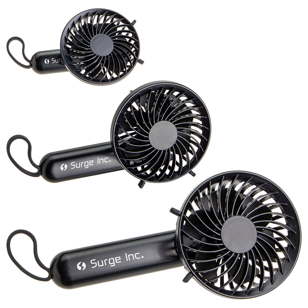 Quiet Breeze Rechargeable Hand Fan with Carabiner