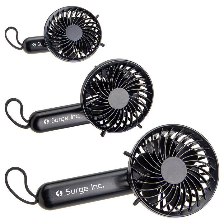 Quiet Breeze Rechargeable Hand Fan with Carabiner